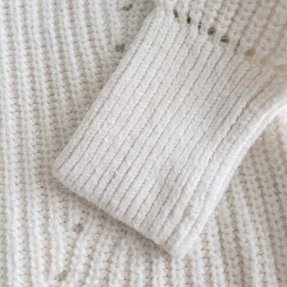 Abercrombie & Fitch mock neck knit sweater small white - Picture 3 of 7